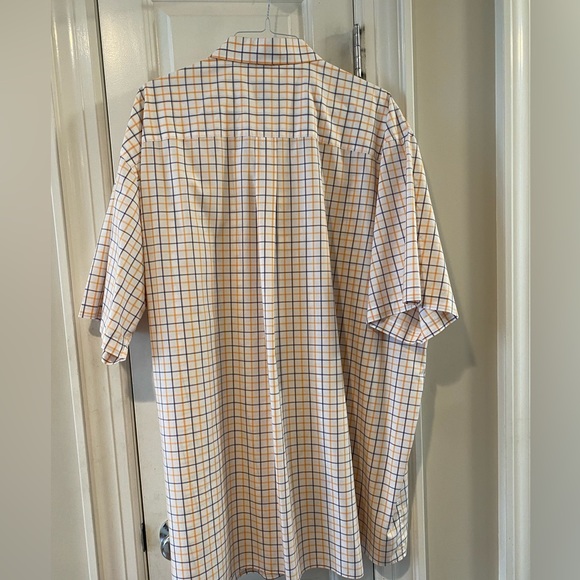 Jos. A. Banks Men’s short-sleeve button-down shirt, 100% cotton, size 4X, EUC - Picture 2 of 3